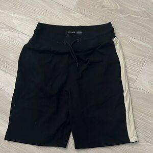 Black and Beige Drawstring Shorts